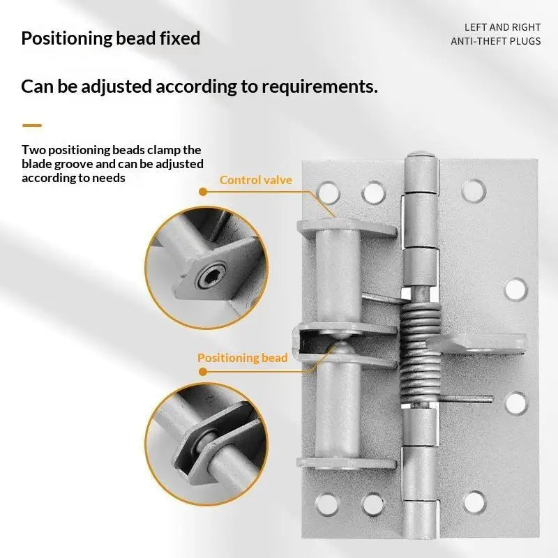 3-in-1 Auto Self-Closing Spring Hinge 90° Door Stopper | HUXUAN Spring Door Hinge Richie's