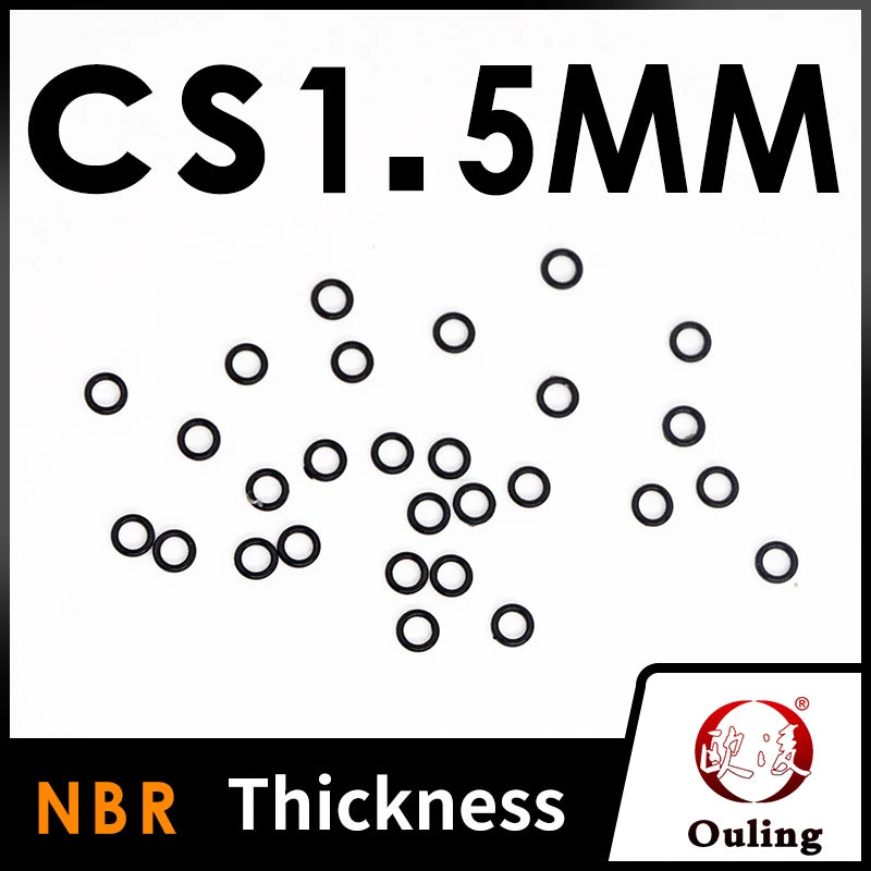 Black NBR Nitrile O-Rings CS1.5mm – Temperature & Wear Resistant Rubber O-Ring Seals Richie's