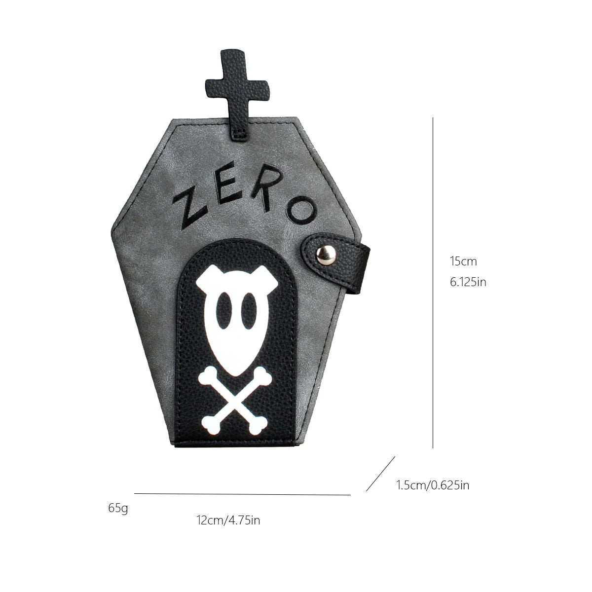 Coffin Shaped Clutch Wallet – Gothic Bifold Coin Purse Gift Novelty Bifold Wallet Richie's