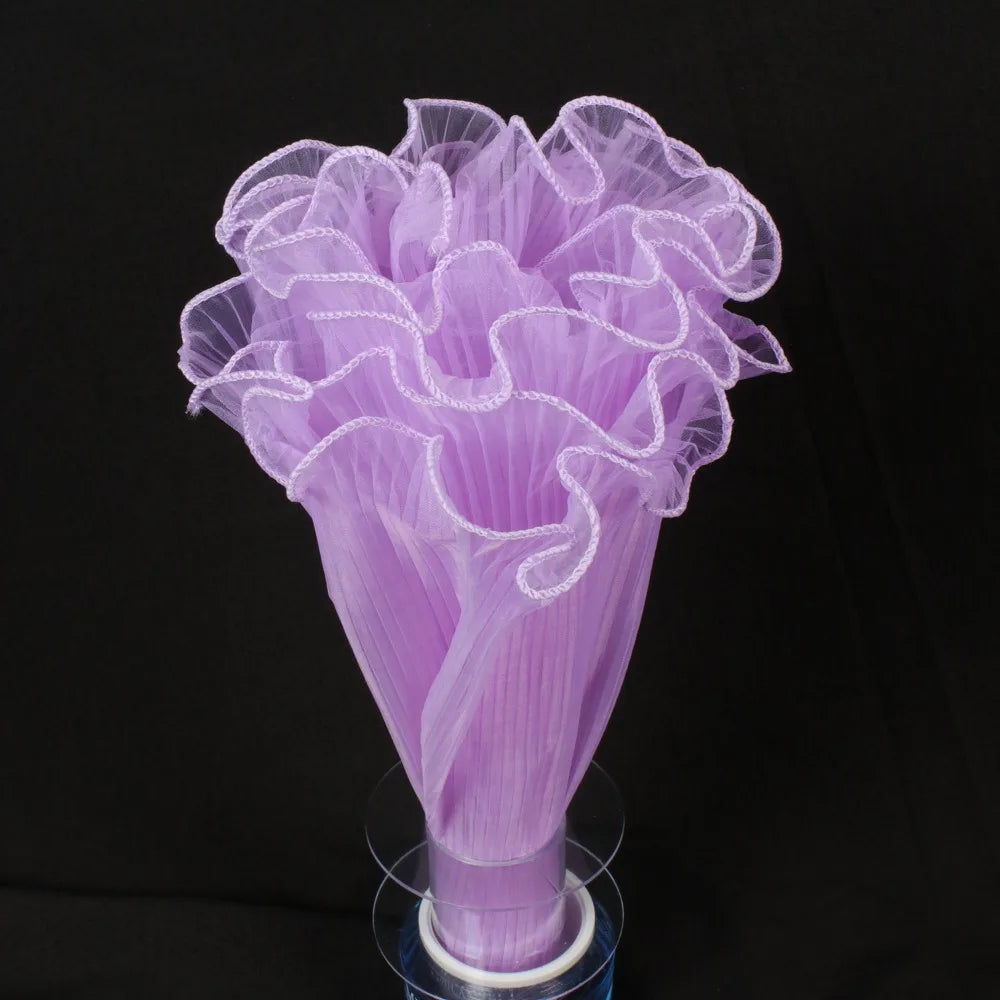 Pearl Wave Lace Mesh Flower Bouquet Wrapping 28cm x 4 Yards Bouquet Wrapping Mesh Richie's Purple Plain one size