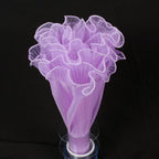 Pearl Wave Lace Mesh Flower Bouquet Wrapping 28cm x 4 Yards Bouquet Wrapping Mesh Richie's Purple Plain one size