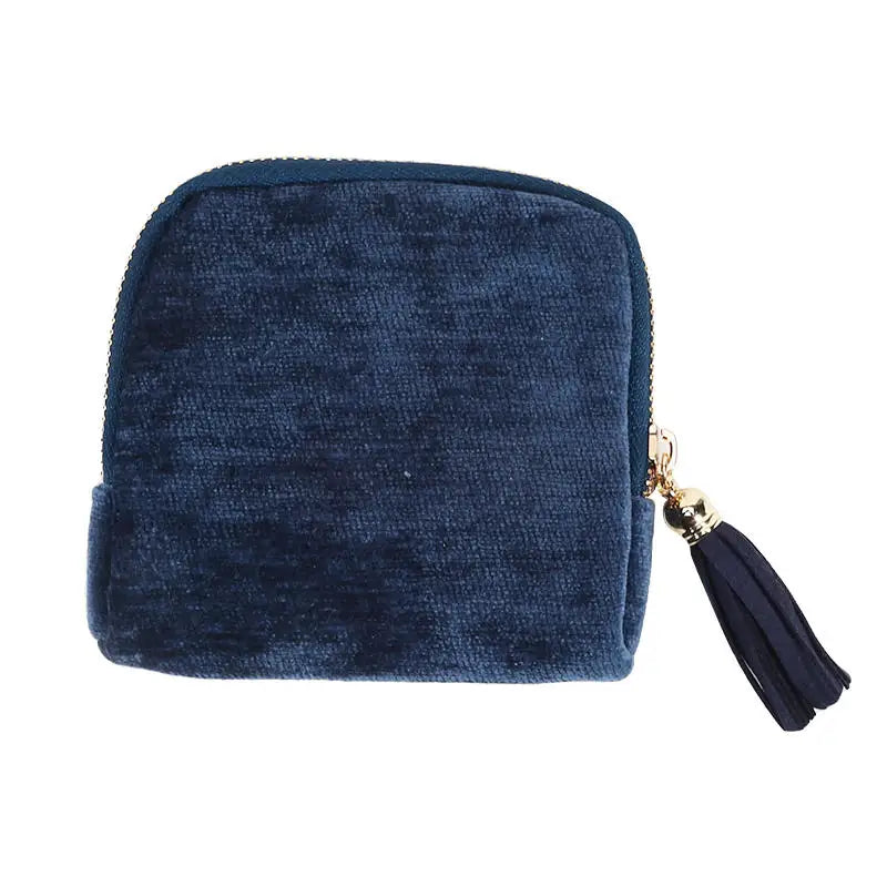 5-Layer Velvet Jewelry Storage Bag | Portable Travel Case Jewelry Storage Bag Richie's Navy Blue