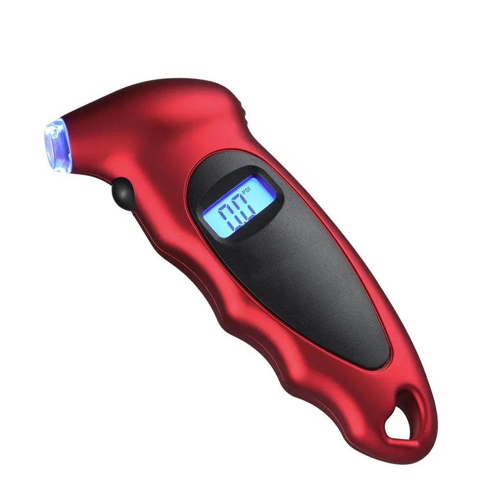 Digital Tire Pressure Gauge Backlit LCD 0-150 PSI | 4 Units Tire Pressure Gauge Richie's Red