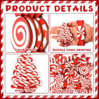 Wood Candy Cane Christmas Ornaments 12/24pcs – Red & White Christmas Ornaments Richie's