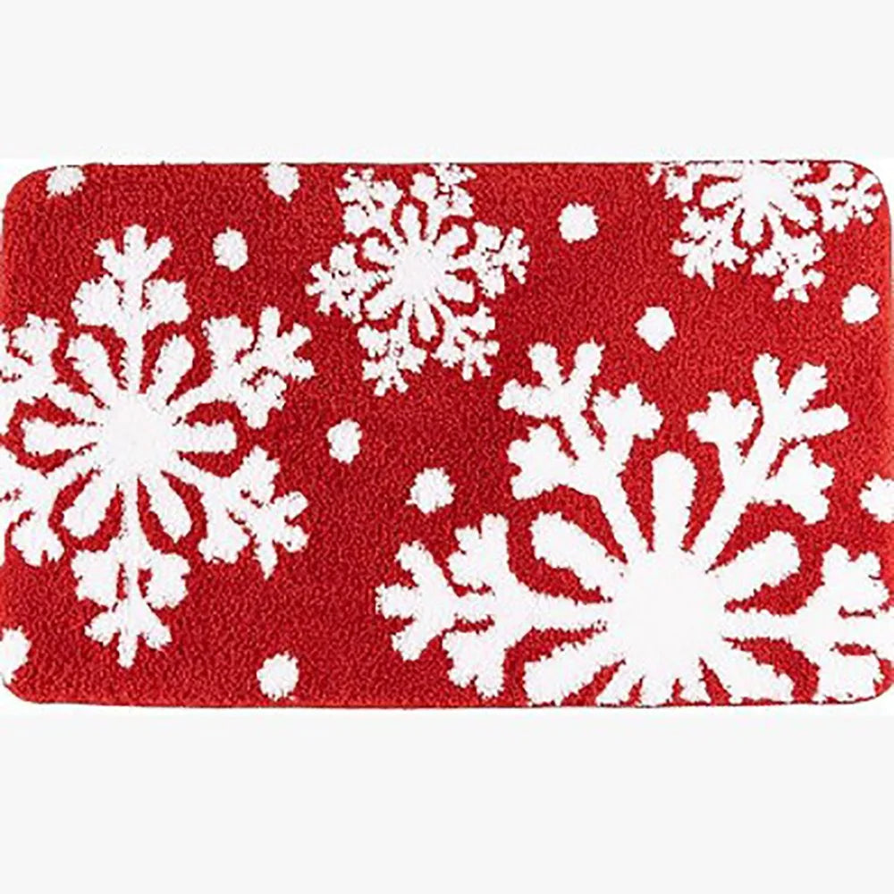 Santa Claus Christmas Door Mat – Non-Slip Crystal Fleece Holiday Floor Mat Richie's Style 2