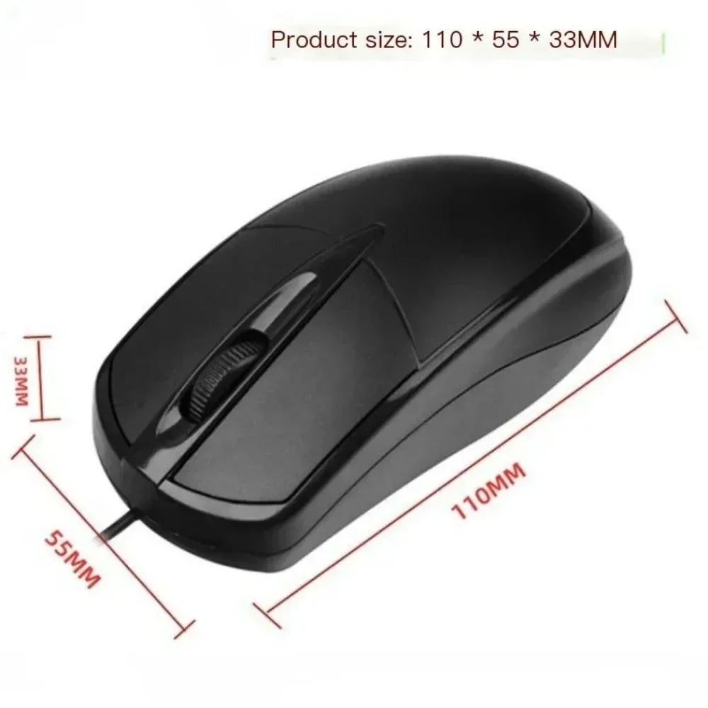 FUCHU USB Wired Optical Mouse 1200DPI 3-Button Plug & Play Wired Optical Mouse Richie's