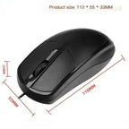 FUCHU USB Wired Optical Mouse 1200DPI 3-Button Plug & Play Wired Optical Mouse Richie's