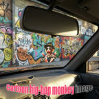 4 Pcs 2D Acrylic Hip Hop Monkey Car Rearview Mirror Charms Car Interior Charm Richie's