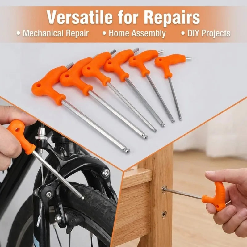 T-Handle Allen Wrench Set 2.5–14mm Metric Hex Keys | 9-Piece Hex Key Wrench Set Richie's