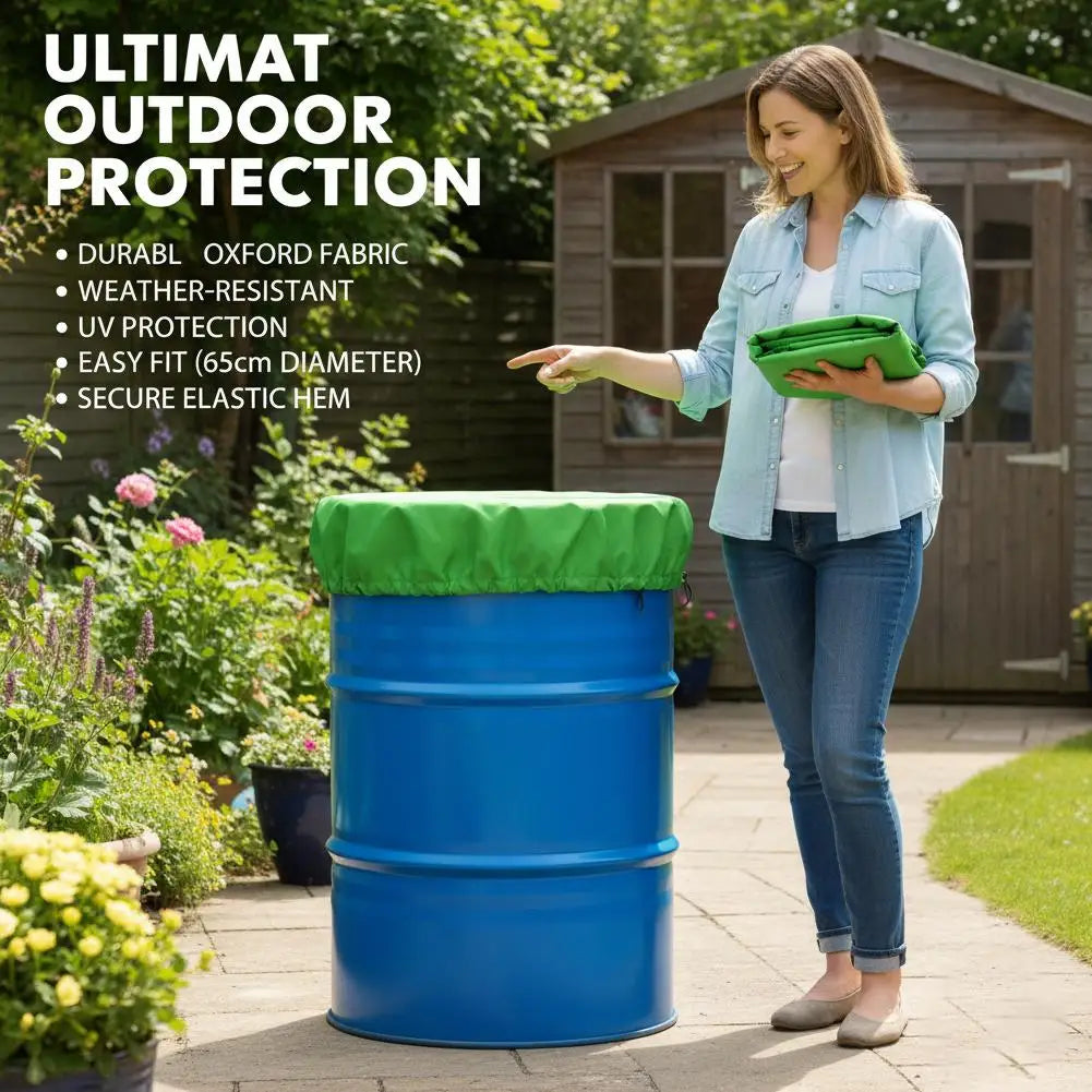55 Gallon Drum Cover Waterproof Heavy Duty Barrel Lid Drum Barrel Cover Richie's