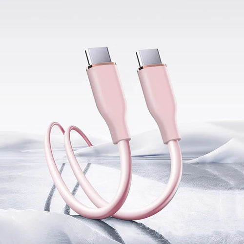 1.2M Silicone USB-C to USB-C Fast Charging Cable Macaron Colors USB-C Charging Cable Richie's