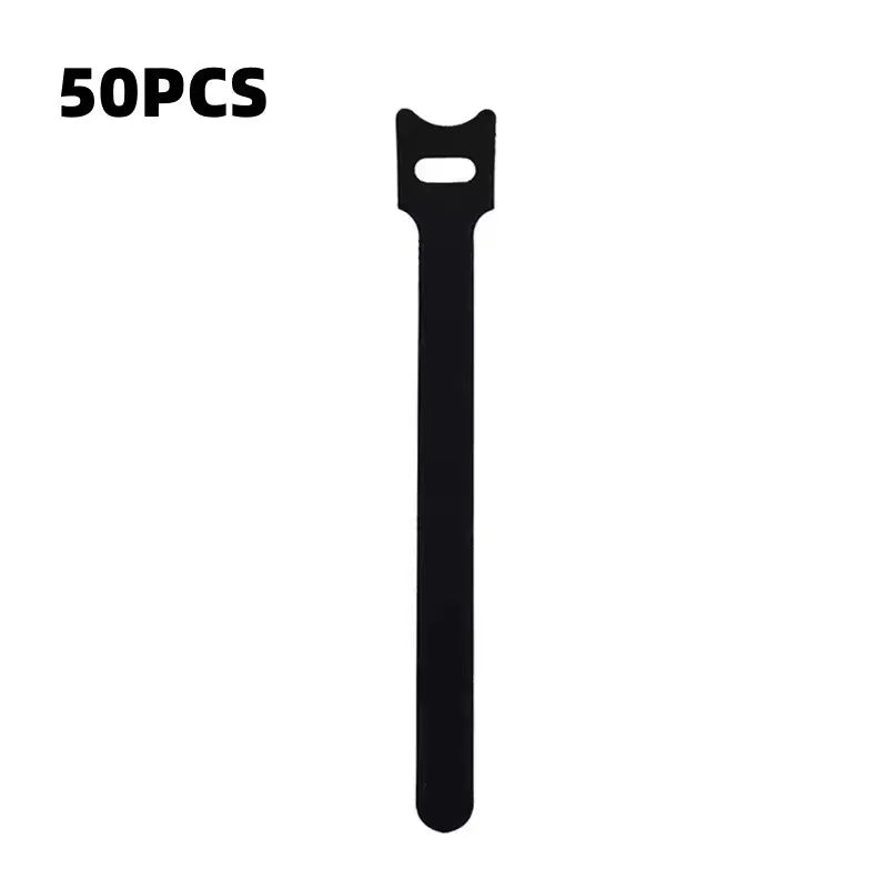 Reusable Hook & Loop Cable Ties – Cord & Wire Organizer Straps Cable Ties & Straps Richie's 50PCS Black