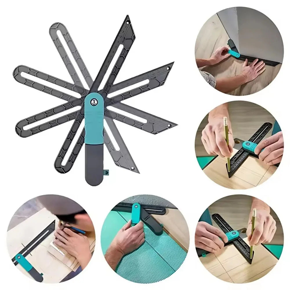 Sliding T-Bevel Angle Ruler Tri Square Carpentry Marking Tool Angle Measuring Tool Richie's