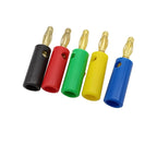 10Pcs 4mm Gold-Plated Banana Plug Solderless Screw Connector Set Banana Plug Connector Richie's