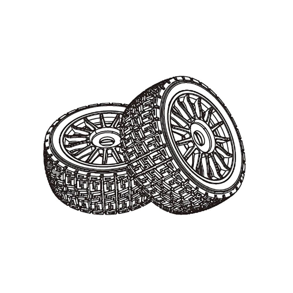 MJX 7304 RC Car Wheel Tires P73300A P73300B2 – Set of 2 RC Car Spare Parts Richie's P73300A