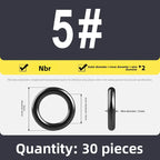 Kande Nitrile O-Ring Set 20-30pcs 1.4-26.5mm Oil Seal Gasket Rubber O-Ring Set Richie's 5x1.5 30pcs