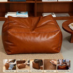 PU Leather Fillable Storage Ottoman Cover – Waterproof Pouf Storage Ottoman Cover Richie's
