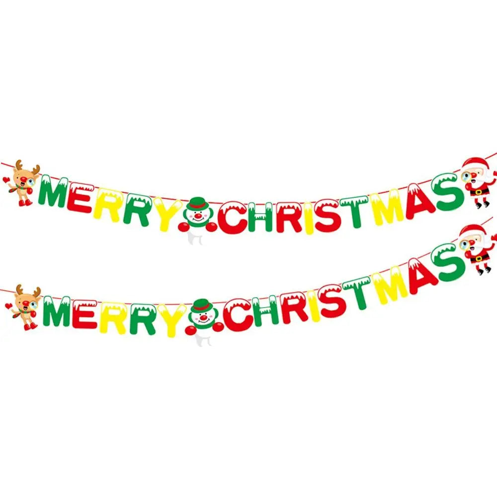 Santa Claus Christmas Bunting Banner | DIY Holiday Party Decor Christmas Party Banner Richie's