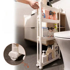 3-Tier Rolling Storage Rack for Kitchen, Bathroom & Home Rolling Storage Rack Richie's