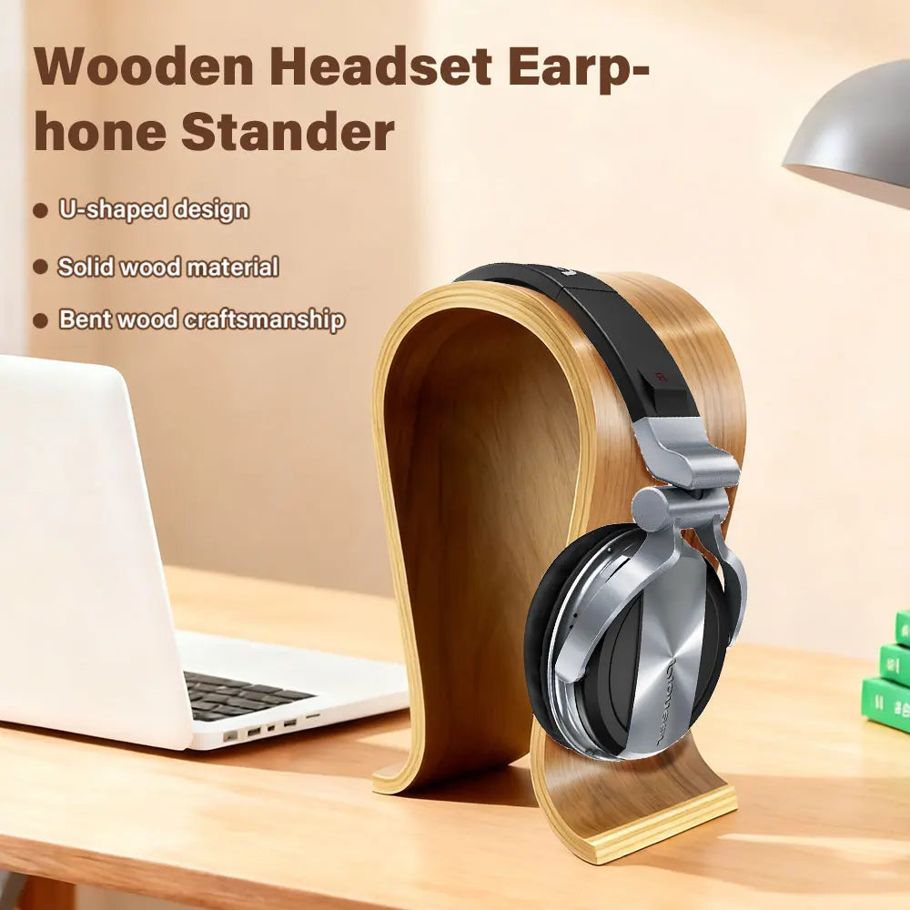 Wooden Headphone Stand Desk Hanger Holder – Universal Fit Headphone Stand Richie's
