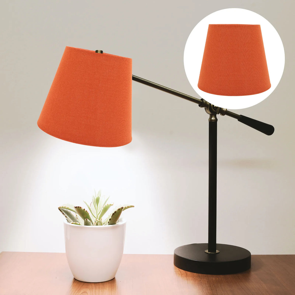 Small Vintage Cloth Barrel Lamp Shade E14 Base | Table Lampshade Table Lamp Shade Richie's Default Title