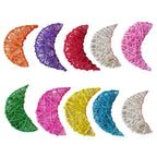 10PCS Rattan Ball Star Heart Moon Fish Xmas Tree Ornaments Christmas Ornaments Richie's 8cm moon-multicolor