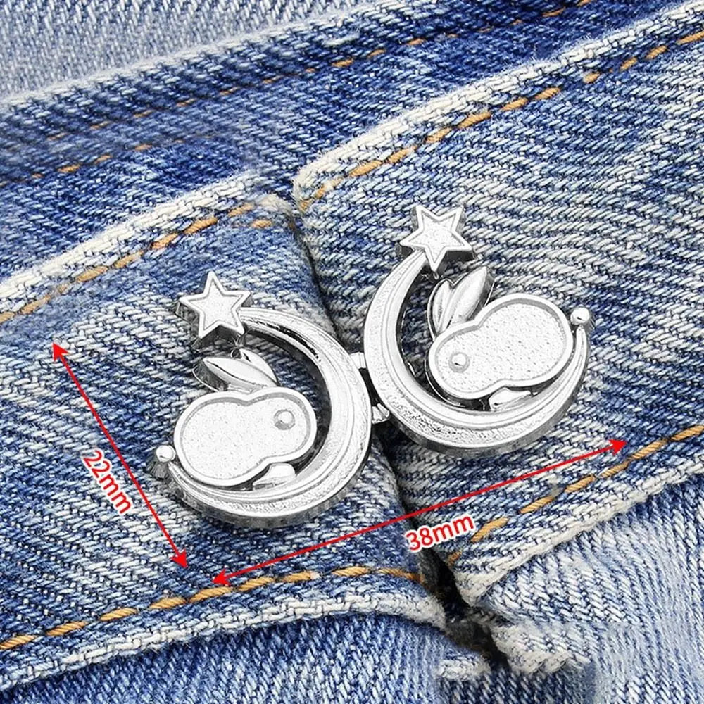 Adjustable Waist Tightening Button Clip – Metal Zinc Alloy Waist Button Clip Richie's Style 8