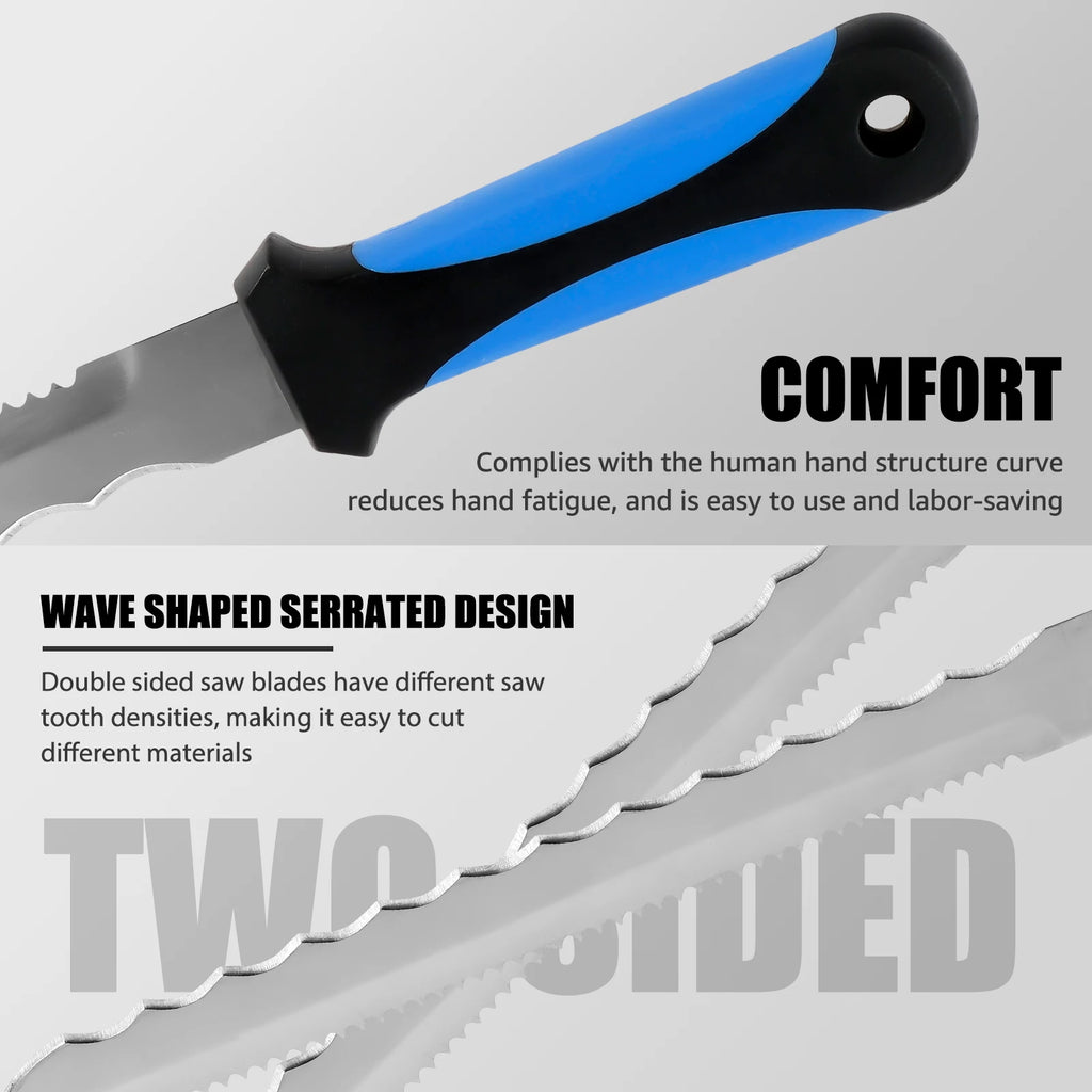 Insulation Knife with Sheath – Double Sided Serrated Foam Cutter Insulation Cutting Knife Richie's
