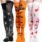 Halloween Spider Web Blood Print Over-Knee Cosplay Stockings Halloween Costume Stockings Richie's 3 colors One Size