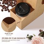 Kraft Paper Drink Carrier With Handle – 1 or 2 Cup, 10/20/50 Pk Paper Drink Carrier Richie's
