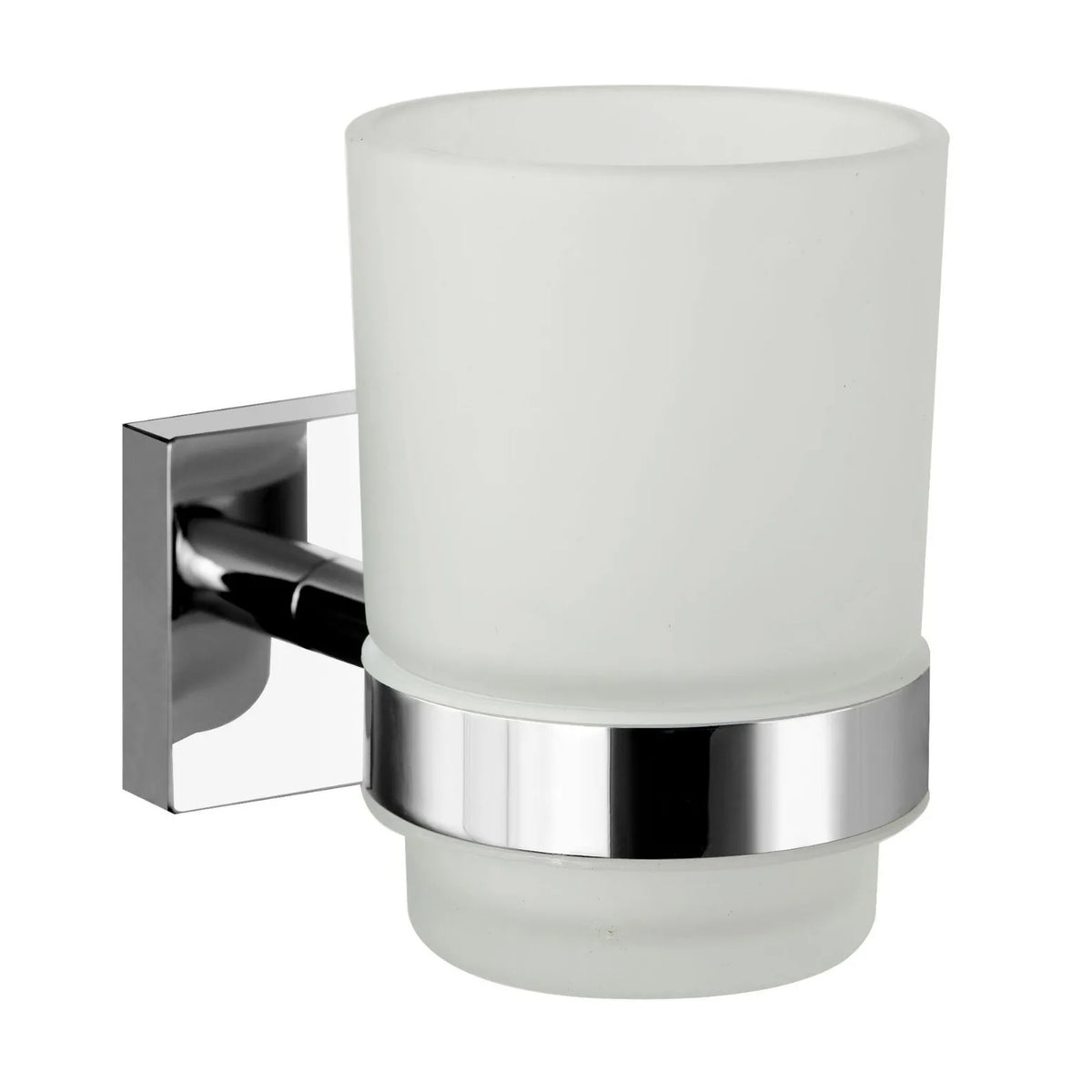 Wall Mount Double Toothbrush Cup Holder – Brushed Stainless Steel Toothbrush Cup Holder Richie's Square Single Holder