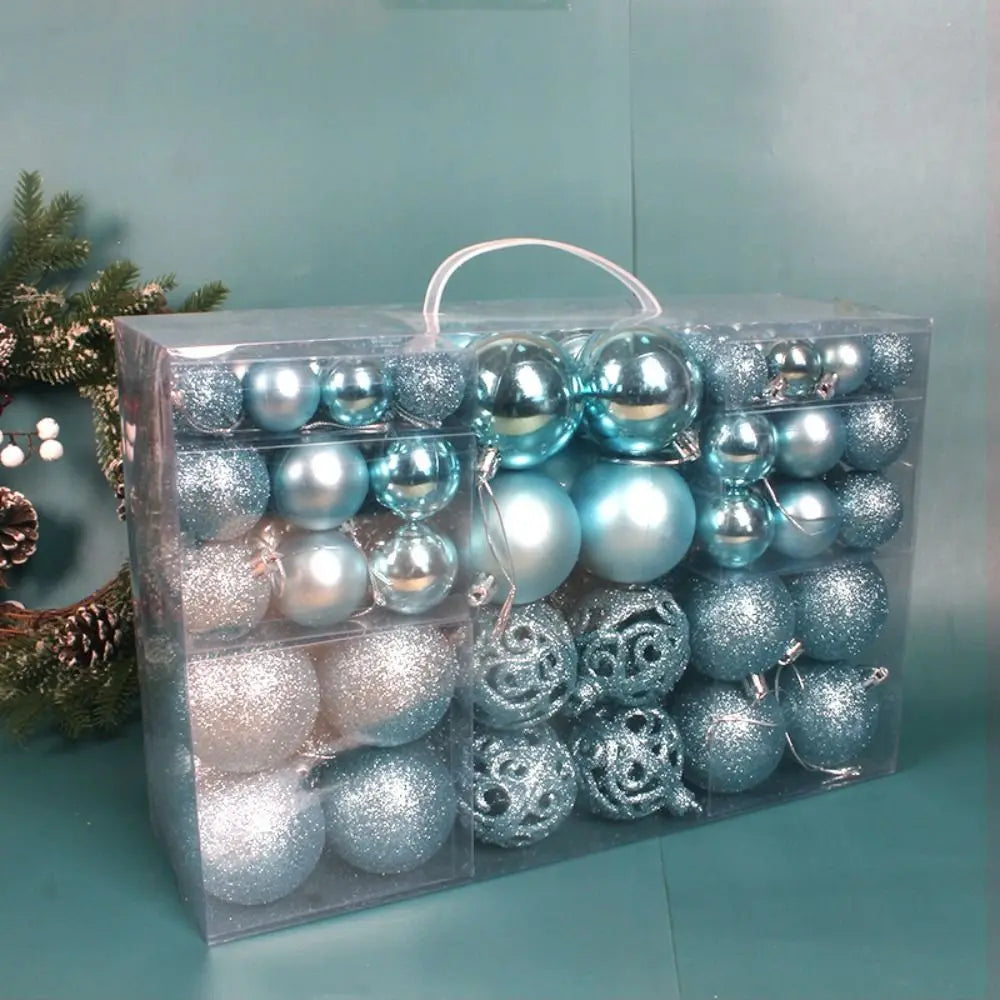 100PCS Christmas Ball Ornaments Set – 8cm, 18 Colors Baubles Christmas Ornament Set Richie's 12
