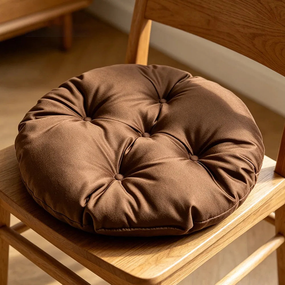 Round Silk Fabric Chair Cushion Non-Slip Tatami Seat Pad Chair Cushion Richie's Coffee