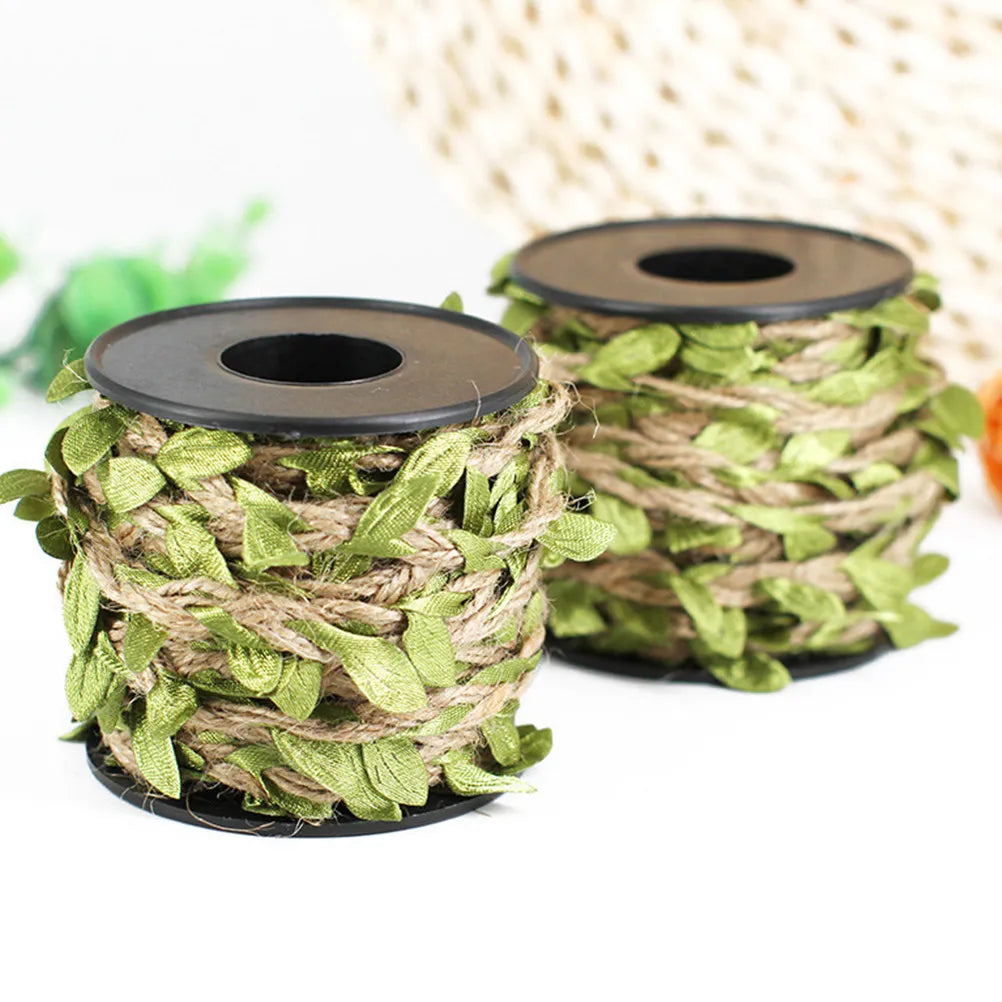 2 Rolls 10M Artificial Rattan Vine Rope – Simulation Leaf Decor Artificial Vine Rope Richie's
