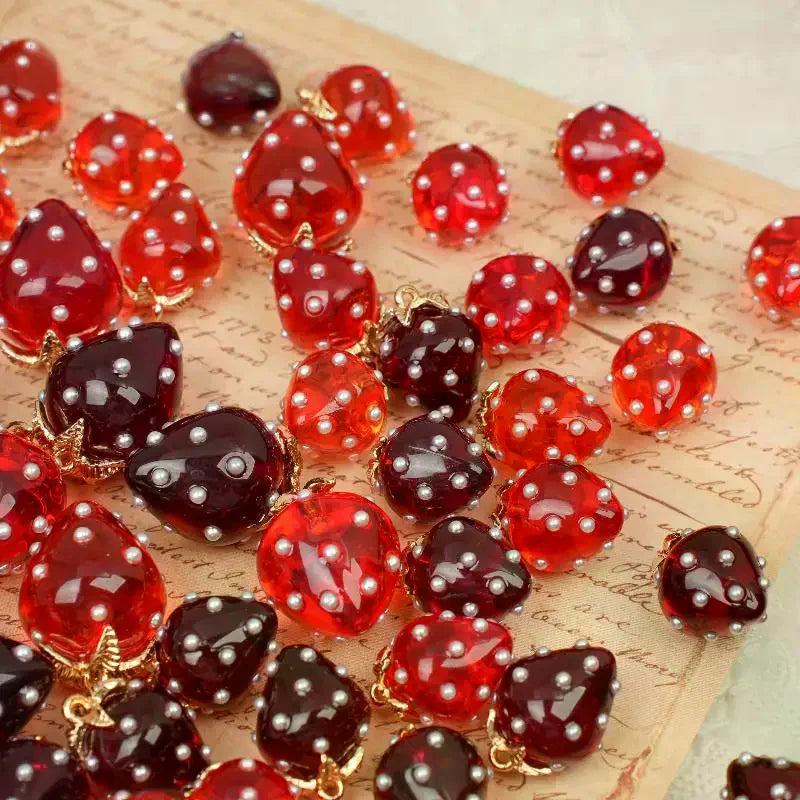 Strawberry Resin Charm Pendant – DIY Earrings, Necklaces & More Resin Jewelry Charm Richie's