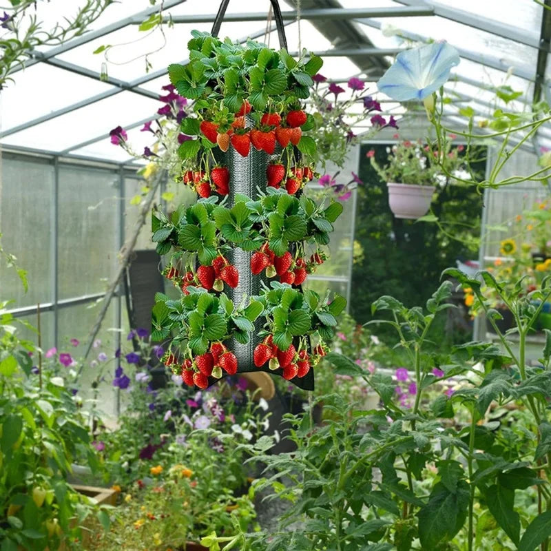 Hanging Strawberry Planter Grow Bags – Vertical Garden Tower Hanging Grow Bag Richie's