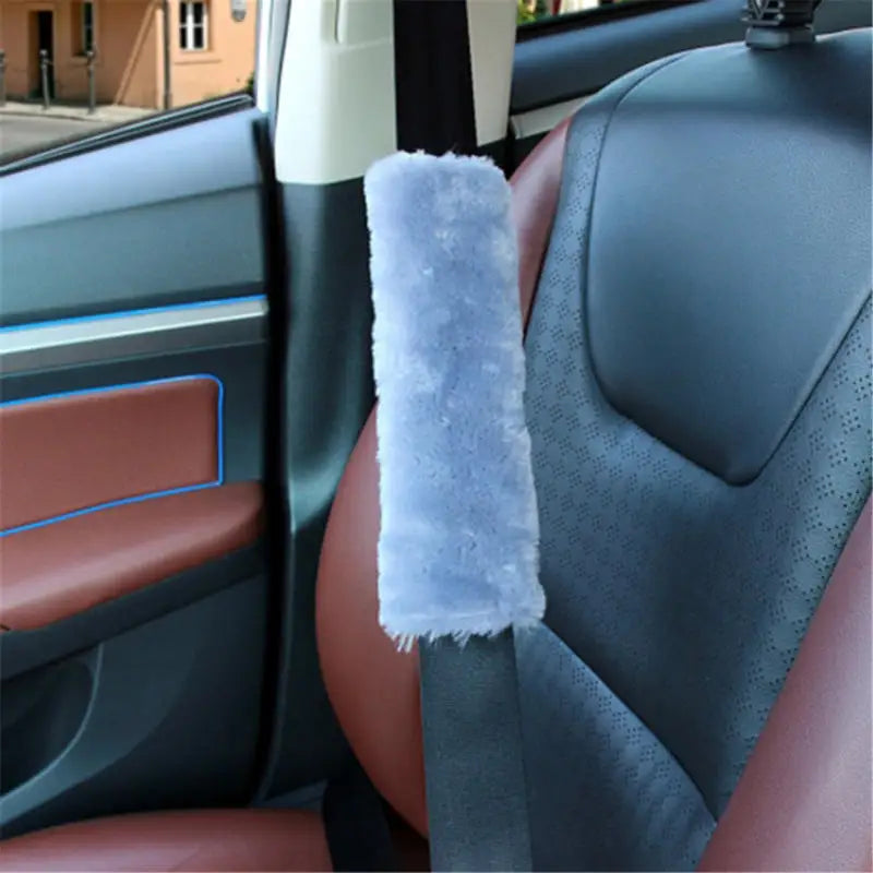 2Pcs Plush Car Seat Belt Shoulder Cover Pad – Auto Interior Seat Belt Cover Richie's
