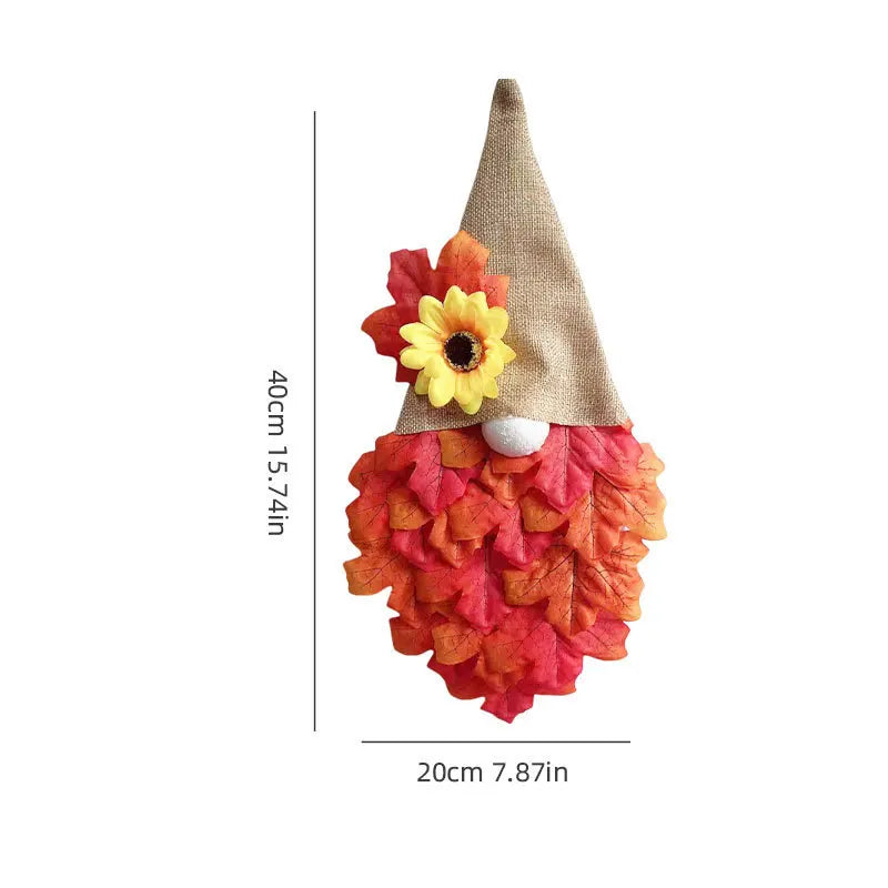Autumn Thanksgiving Door Hanging Decoration – Fall Leaves Holiday Door Decoration Richie's red 1pc