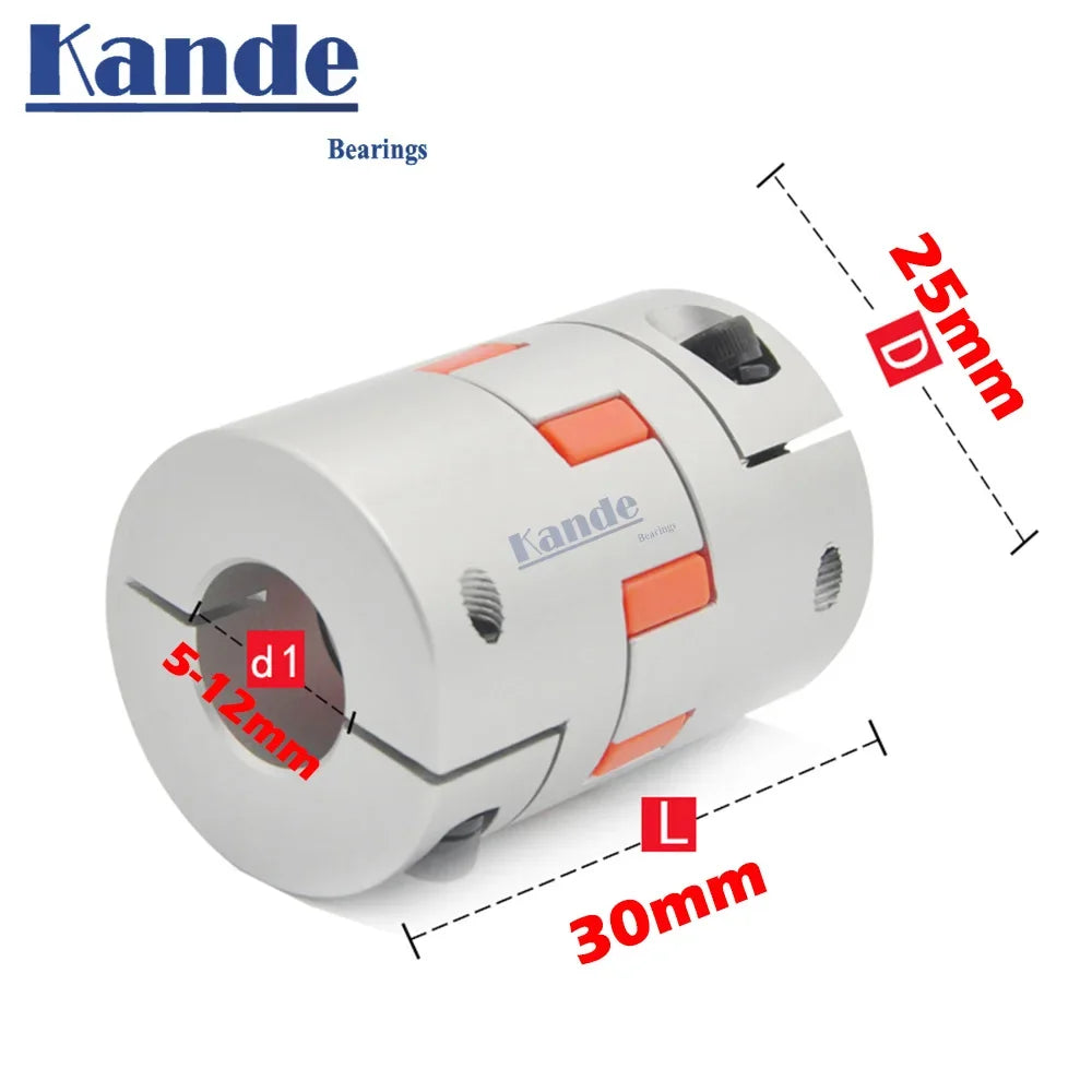 Three Jaw D25L30 Aluminium Flexible Shaft Coupling for CNC Flexible Shaft Coupling Richie's 9.525x10