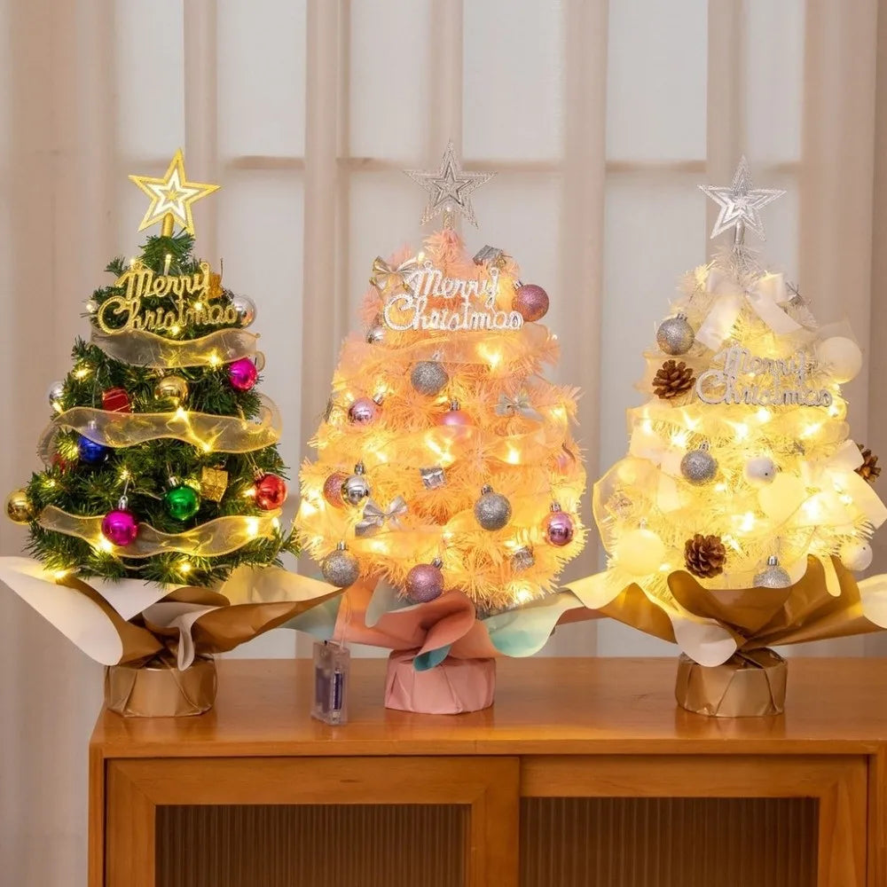 45cm Mini Tabletop Christmas Tree Set with Colored Ornaments Mini Christmas Tree Richie's