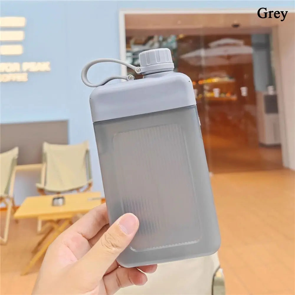 450ml BPA-Free Portable Sports Water Bottle – Flat Plastic Sports Water Bottle Richie's grey <0.25L