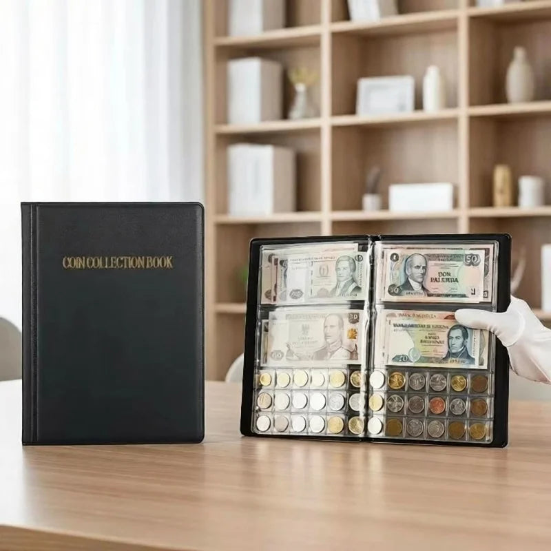 10-Sheet Banknote & Coin Collection Book Storage Album Organizer Coin Collection Album Richie's