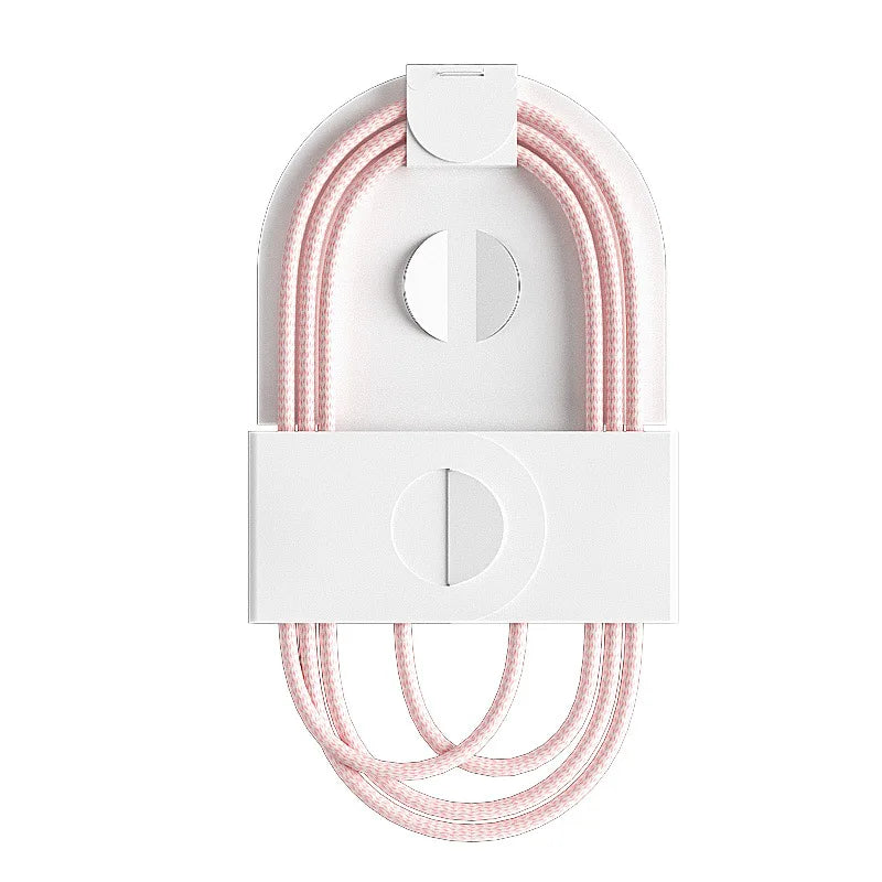 60W PD USB-C to USB-C Nylon Braided Cable – 6 Colors | FUCHU USB-C Charging Cable Richie's Pink 1M