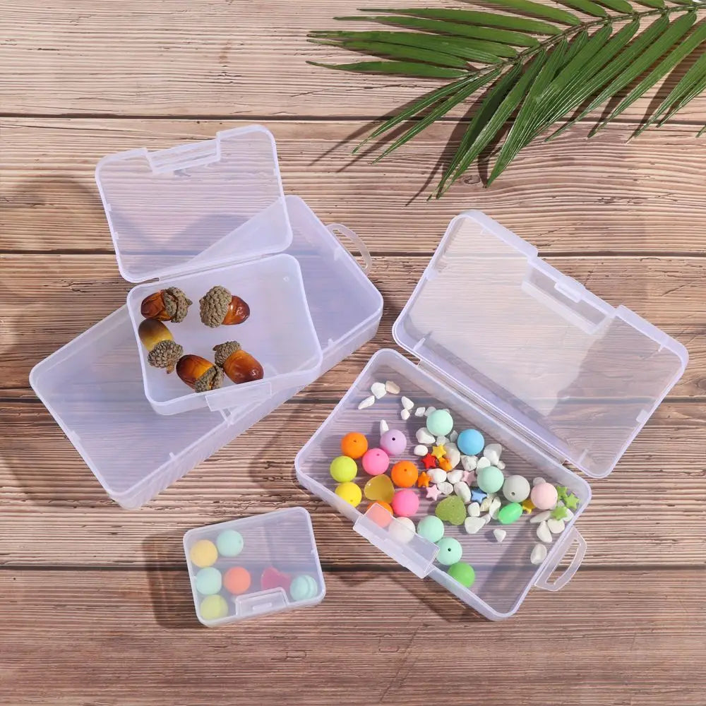 Clear Plastic Storage Boxes – 4 Sizes, Jewelry, Beads & Crafts Storage Box Richie's