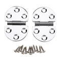 2pcs 180° Round Hatch Hinges Chrome Brass – Marine & Cabinet Round Hatch Hinges Richie's a