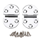 2pcs 180° Round Hatch Hinges Chrome Brass – Marine & Cabinet Round Hatch Hinges Richie's a