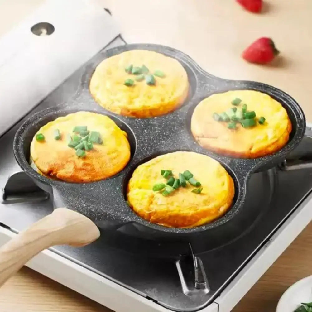 Non-Stick 4-Cup Egg Frying Pan – Aluminum Omelette Cooker Egg Frying Pan Richie's