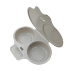 Microwave Egg Cooker Double Cup with Lid | Non-Stick Steamer Microwave Egg Cooker Richie's Light Grey