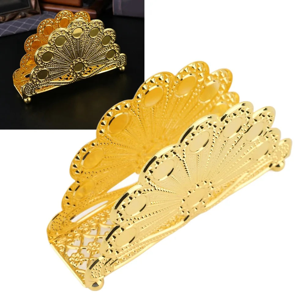 Gold Iron Standing Napkin Holder – Peacock Desk Organizer Napkin Holder Richie's