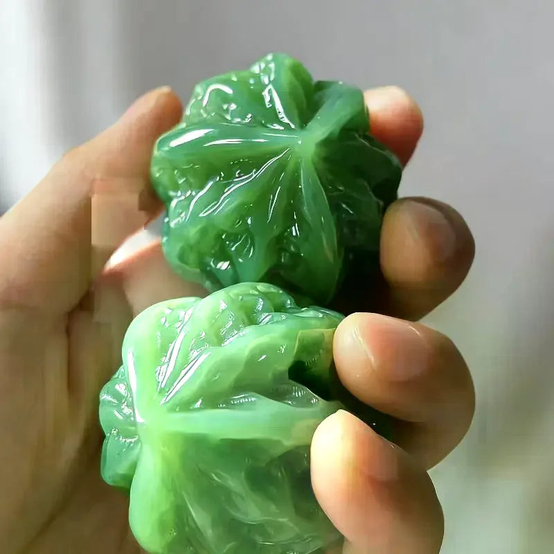 Handheld Glass Massage Ball 45mm – Jade-Look Hand Exercise Tool Hand Massage Ball Richie's